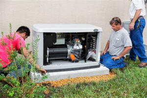 technicians-inspecting-whole-house-generator